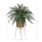 34" Artificial River Fern Plant in Metal Planter with Stand